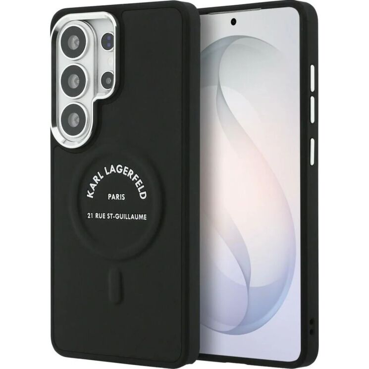 Защитный чехол Karl Lagerfeld Embossed Ring RSG Logo MagSafe для Samsung Galaxy S26 Ultra (S948) KLHMS26LPSKRSGEK - Black: фото 1 из 8