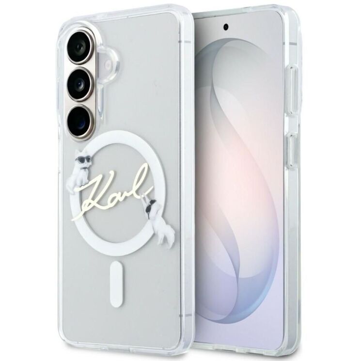Защитный чехол Karl Lagerfeld IML Choupettes Karl Script Logo MagSafe для Samsung Galaxy S26 (KLHMS26S5HKSCAH) - Clear (412000C) Защитный чехол Karl Lagerfeld IML Choupettes Karl Script Logo MagSafe для Samsung Galaxy S26 (KLHMS26S5HKSCAH) - Clear: фото 1 из 8