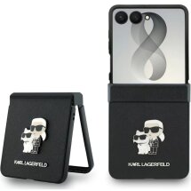 Защитный чехол Karl Lagerfeld Karl&Choupette Saffiano Pins для Samsung Galaxy Flip 8 (KLHCZF8SAPKCNPK) - Black: фото 1 из 7