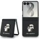 Защитный чехол Karl Lagerfeld Karl&Choupette Saffiano Pins для Samsung Galaxy Flip 8 (KLHCZF8SAPKCNPK) - Black (423574B). Фото 1 из 7