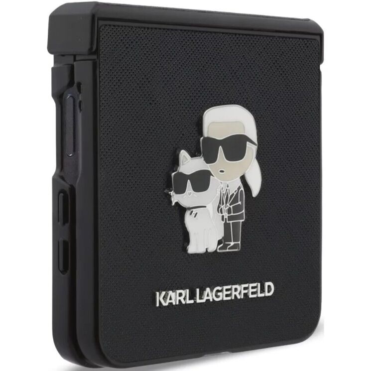 Защитный чехол Karl Lagerfeld Karl&Choupette Saffiano Pins для Samsung Galaxy Flip 8 (KLHCZF8SAPKCNPK) - Black (423574B) Защитный чехол Karl Lagerfeld Karl&Choupette Saffiano Pins для Samsung Galaxy Flip 8 (KLHCZF8SAPKCNPK) - Black: фото 2 из 7