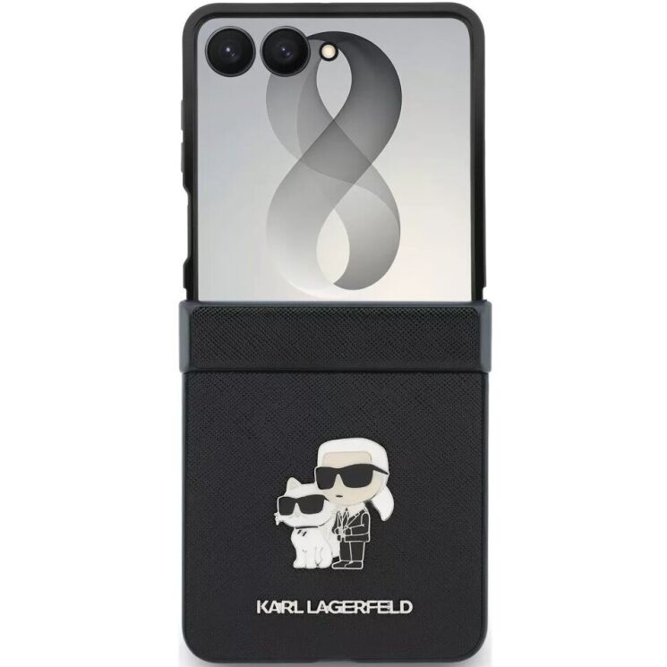 Защитный чехол Karl Lagerfeld Karl&Choupette Saffiano Pins для Samsung Galaxy Flip 8 (KLHCZF8SAPKCNPK) - Black (423574B) Защитный чехол Karl Lagerfeld Karl&Choupette Saffiano Pins для Samsung Galaxy Flip 8 (KLHCZF8SAPKCNPK) - Black: фото 4 из 7