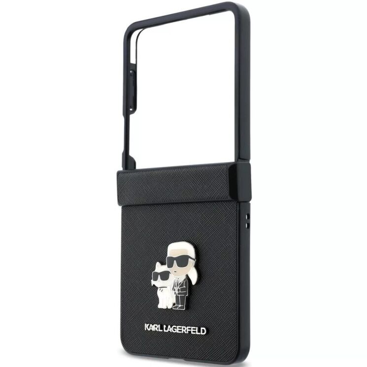 Защитный чехол Karl Lagerfeld Karl&Choupette Saffiano Pins для Samsung Galaxy Flip 8 (KLHCZF8SAPKCNPK) - Black (423574B) Защитный чехол Karl Lagerfeld Karl&Choupette Saffiano Pins для Samsung Galaxy Flip 8 (KLHCZF8SAPKCNPK) - Black: фото 6 из 7