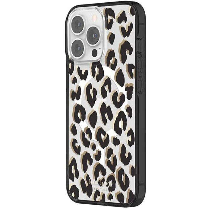 Защитный чехол Kate Spade NY Protective Hardshell Magsafe для Apple iPhone 13 Pro (KSIPH-214-CTLB) - Leopard: фото 2 из 6