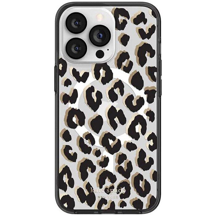 Защитный чехол Kate Spade NY Protective Hardshell Magsafe для Apple iPhone 13 Pro (KSIPH-214-CTLB) - Leopard: фото 3 из 6