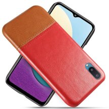 Защитный чехол KSQ Dual Color для Samsung Galaxy A02 (A022) - Bright Red / Khaki: фото 1 из 6