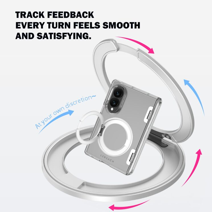 Защитный чехол LEREACH TOC Crystal Ring для Samsung Galaxy Fold 8 - Transparent: фото 9 из 14