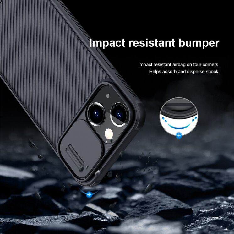 Защитный чехол NILLKIN CamShield Pro Magnetic для Apple iPhone 13 mini - Black: фото 14 из 20