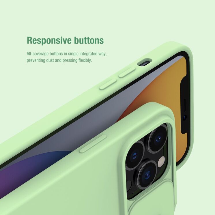 Захисний чохол NILLKIN CamShield Silky Silicone Case для  Apple iPhone 13 Pro - Blue: фото 12 з 15