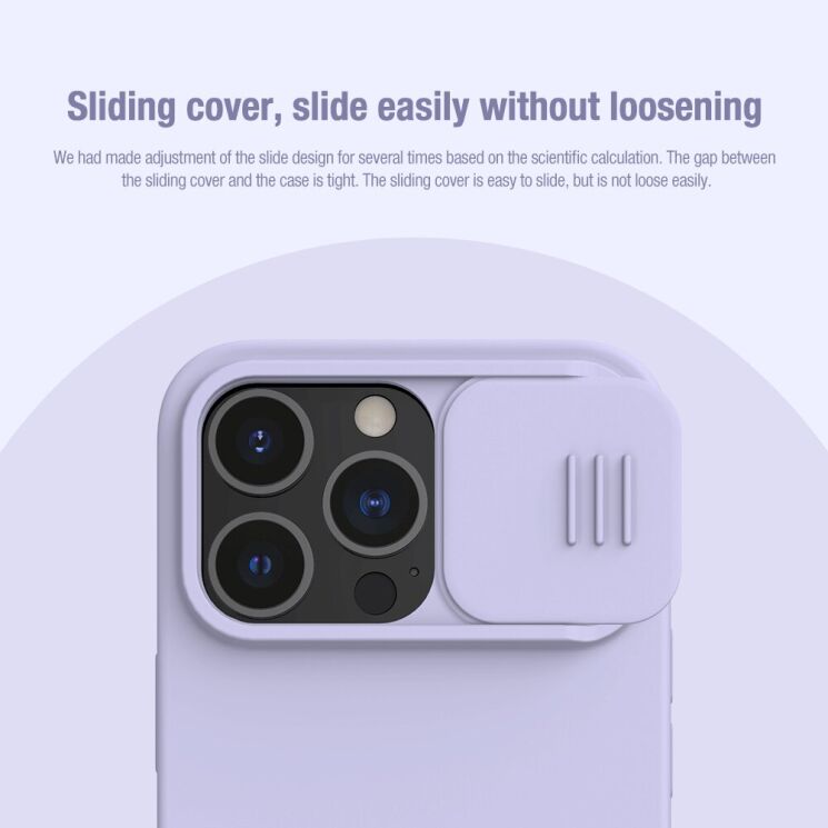 Захисний чохол NILLKIN CamShield Silky Silicone Case для  Apple iPhone 13 Pro - Blue: фото 8 з 15