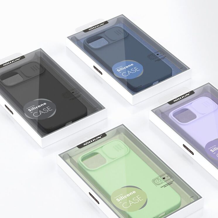 Захисний чохол NILLKIN CamShield Silky Silicone Case для  Apple iPhone 13 Pro - Blue: фото 15 з 15