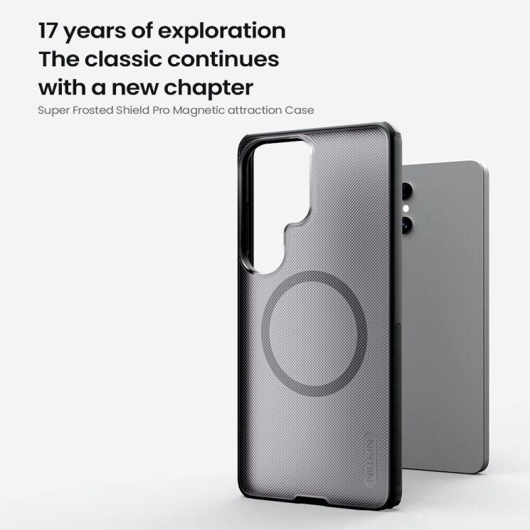 Захисний чохол NILLKIN Super Frosted Shield Pro Magnetic для Samsung Galaxy S26 Ultra - Black: фото 7 з 17
