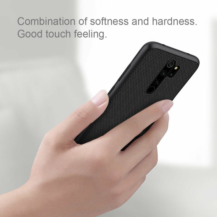 Защитный чехол NILLKIN Textured Hybrid для Xiaomi Redmi Note 8 Pro - Black: фото 4 из 10