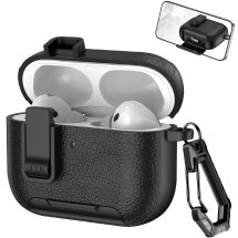 Защитный чехол Reframe Leather Texture для AirPods Pro 3 - Black: фото 1 из 7