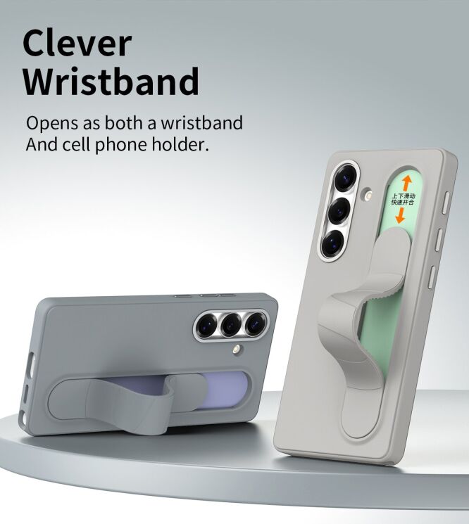 Защитный чехол Reframe Standing Grip для Samsung Galaxy S25 Plus (S936) - Sapphire: фото 4 из 13