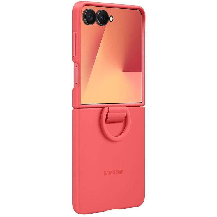 Защитный чехол Ring Case (Silicone) для Samsung Galaxy Flip 7 (EF-PF766TREGUA) - Red: фото 2 из 6