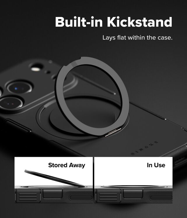 Защитный чехол Ringke Alles для iPhone 17 Pro (8800328811232) - Gun Metal: фото 6 из 12