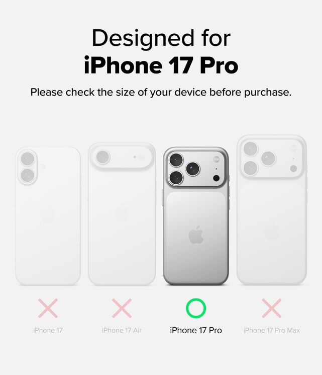 Защитный чехол Ringke Alles для iPhone 17 Pro (8800328811232) - Gun Metal: фото 3 из 12