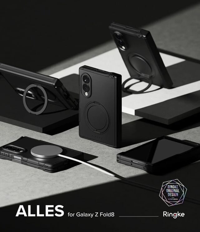 Защитный чехол Ringke Alles Magnetic для Samsung Galaxy Fold 8 (8800380460553) - Black: фото 2 из 24