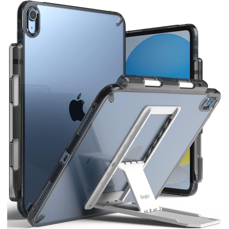 Захисний чохол Ringke Fusion Combo with Stand Clear для iPad Air 11 M4/M3/M2 (2026/2025/2024) / Air 4 / 5 10.9 (2020/2022) 8809818840769 - Smoke Black: фото 1 з 9