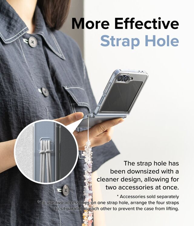 Захисний чохол Ringke Fusion (FF) для Samsung Galaxy Flip 7 FE / Flip 6 (8809961787010) - Clear: фото 14 з 15