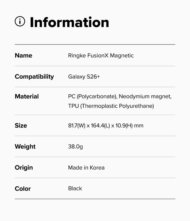 Защитный чехол Ringke Fusion X MagSafe для Samsung Galaxy S26 Plus (S947) 8800328815186 - Black: фото 17 из 19