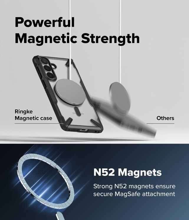 Защитный чехол Ringke Fusion X MagSafe для Samsung Galaxy S26 Plus (S947) 8800328815186 - Black: фото 7 из 19