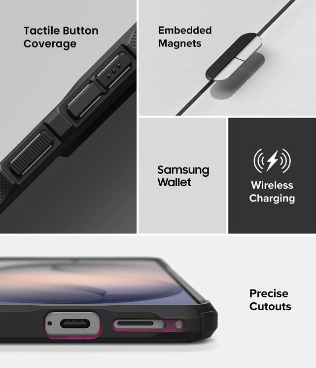 Защитный чехол Ringke Fusion X MagSafe для Samsung Galaxy S26 Plus (S947) 8800328815186 - Black: фото 16 из 19