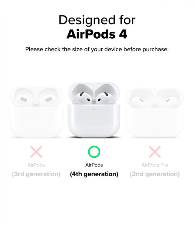Защитный чехол Ringke Onyx Magnetic для Apple AirPods 4 (8800274964174) - Coral: фото 4 из 15