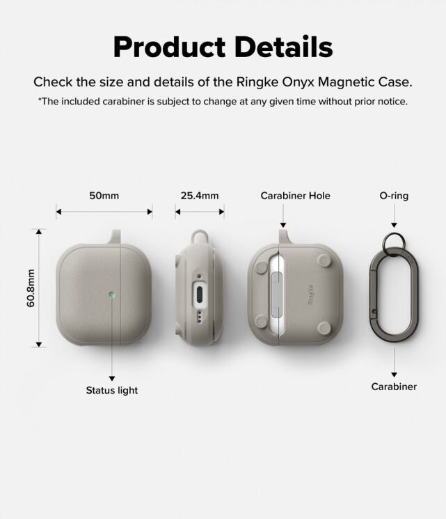 Защитный чехол Ringke Onyx Magnetic для Apple AirPods 4 (8800274964174) - Coral: фото 14 из 15