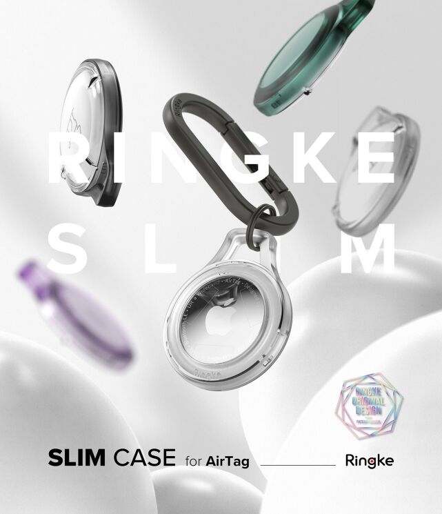 Защитный чехол Ringke Slim (FA) для Apple AirTag (8809818840332) - Smoke Black (274031SB) Защитный чехол Ringke Slim (FA) для Apple AirTag (8809818840332) - Smoke Black: фото 2 из 14