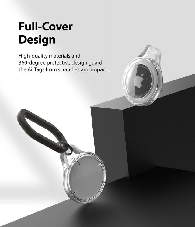 Защитный чехол Ringke Slim (FA) для Apple AirTag (8809818840332) - Smoke Black (274031SB) Защитный чехол Ringke Slim (FA) для Apple AirTag (8809818840332) - Smoke Black: фото 8 из 14