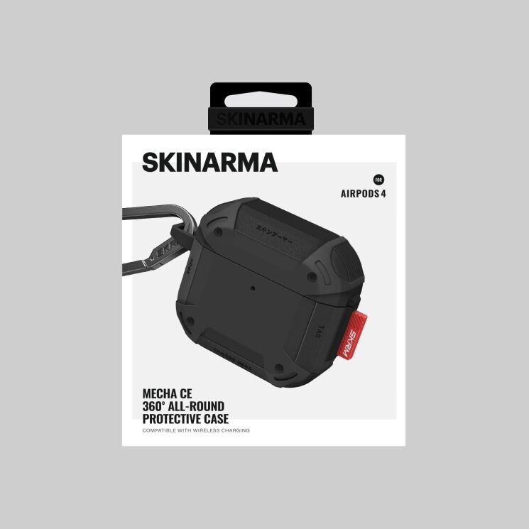 Захисний чохол SKINARMA MECHA CE для Apple AirPods 4 - Olive: фото 4 з 6