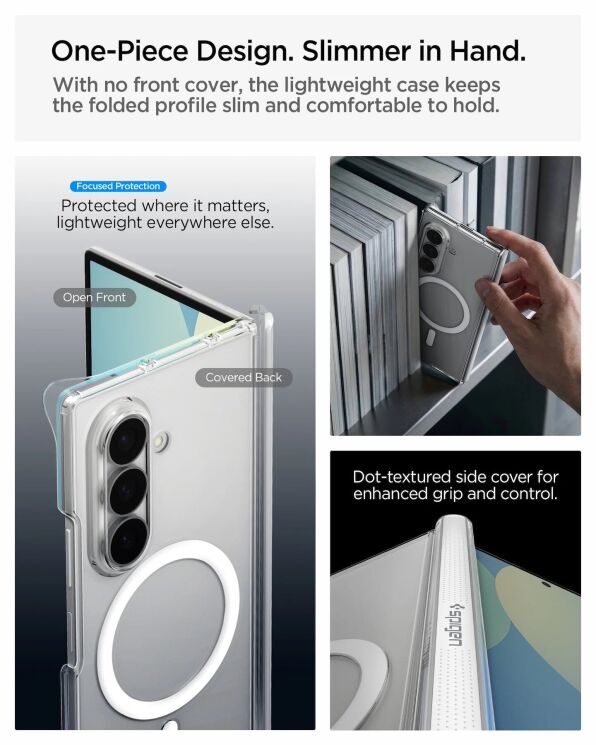 Защитный чехол Spigen AirSkin Zero (MagFit) для Samsung Galaxy Fold 8 Ultra (ACS11495) - Clear (424074C) Защитный чехол Spigen AirSkin Zero (MagFit) для Samsung Galaxy Fold 8 Ultra (ACS11495) - Clear: фото 10 из 13