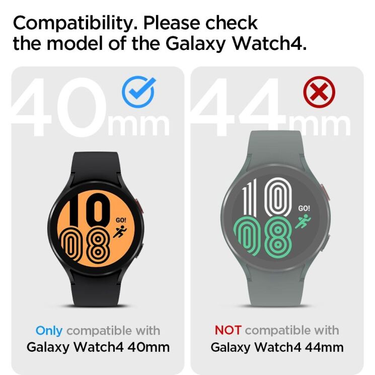 Защитный чехол Spigen (SGP) Liquid Air Case для Samsung Galaxy Watch 4 / 5 (40mm) - Matte Black: фото 15 из 16