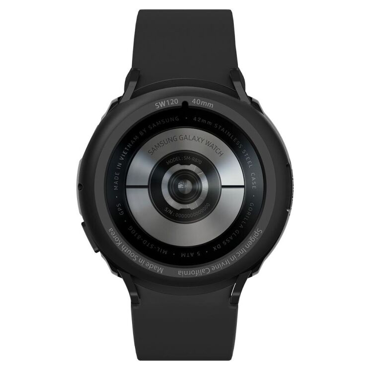 Защитный чехол Spigen (SGP) Liquid Air Case для Samsung Galaxy Watch 4 / 5 (40mm) - Matte Black: фото 8 из 16