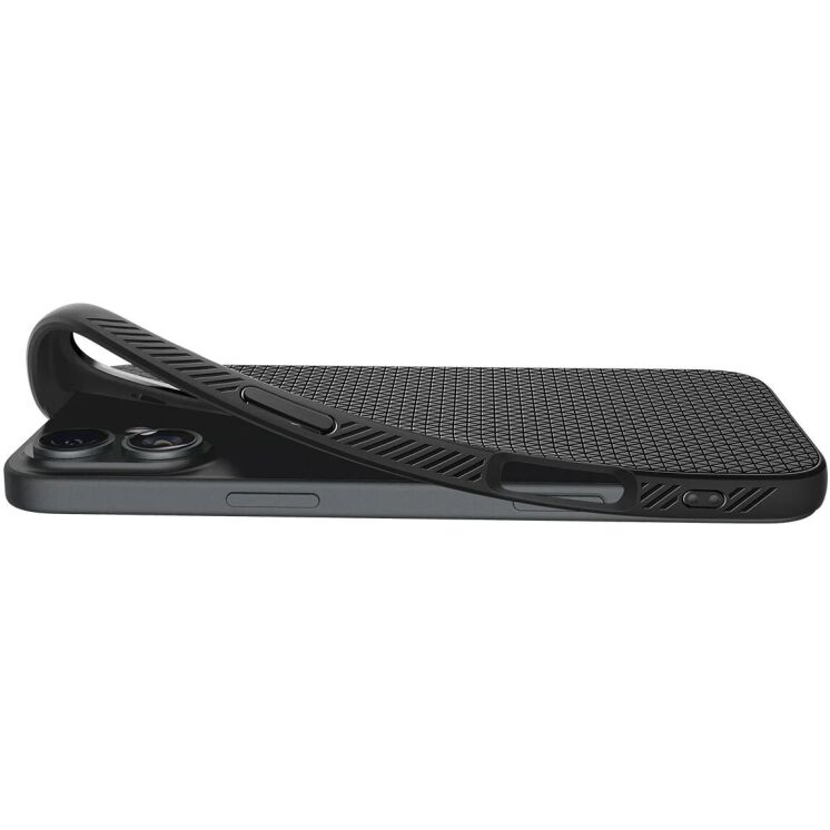 Защитный чехол Spigen (SGP) Liquid Air для Apple iPhone 16 Plus - Matte Black: фото 10 из 17