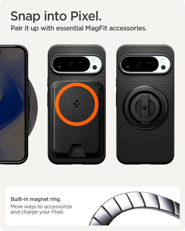 Захисний чохол Spigen (SGP) Liquid Air (MagFit) для Google Pixel 10 Pro XL (ACS09718) - Matte Black: фото 16 з 16