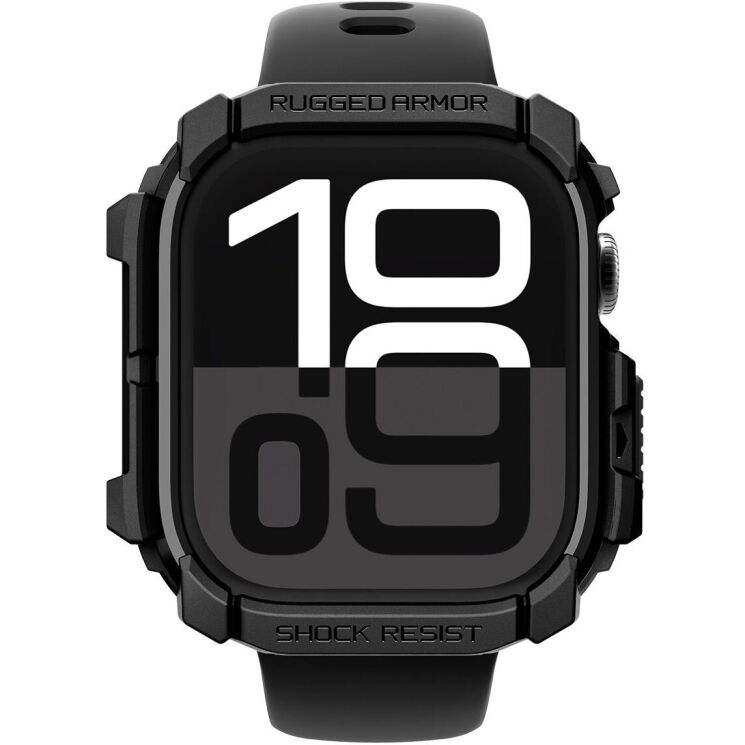 Защитный чехол Spigen (SGP) Rugged Armor (FW) для Apple Watch 10 42 mm - Black: фото 5 из 15