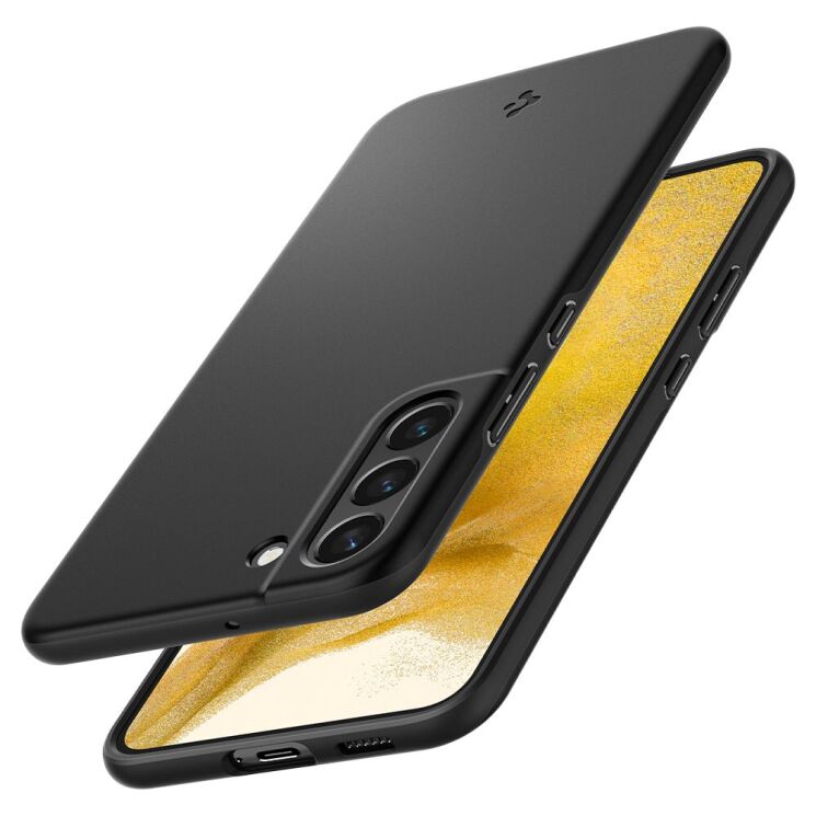 Защитный чехол Spigen (SGP) Thin Fit для Samsung Galaxy S22 Plus (S906) - Black: фото 3 из 17