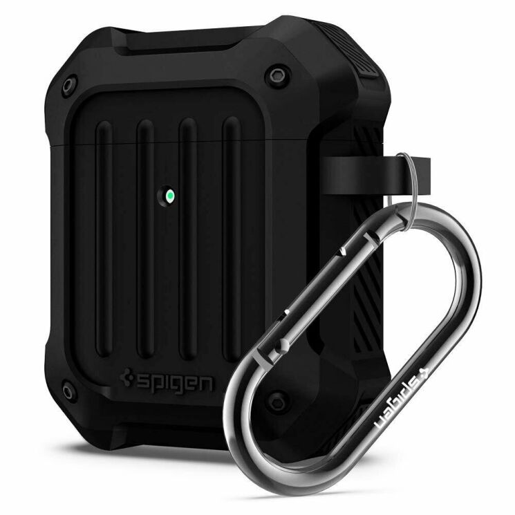 Защитный чехол Spigen (SGP) Tough Armor для Apple AirPods 1 / 2 - Black: фото 1 из 14