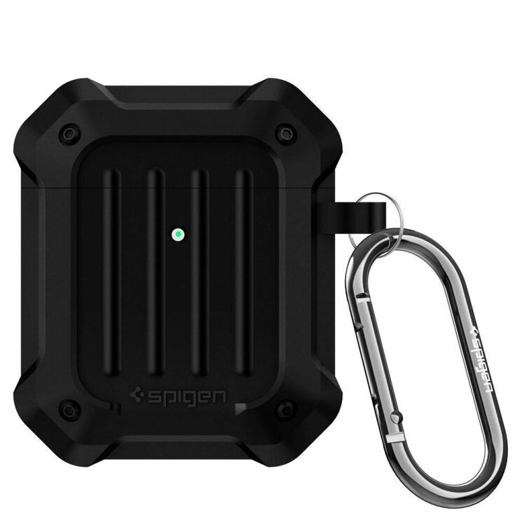 Защитный чехол Spigen (SGP) Tough Armor для Apple AirPods 1 / 2 - Black: фото 5 из 14