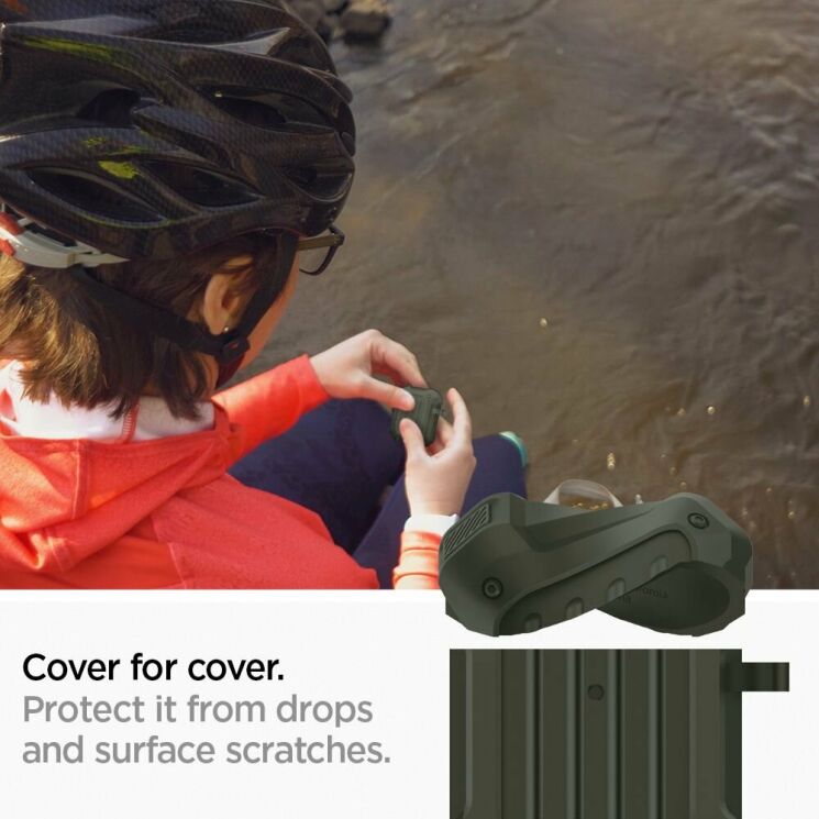 Защитный чехол Spigen (SGP) Tough Armor для Apple AirPods 1 / 2 - Military Green: фото 12 из 14