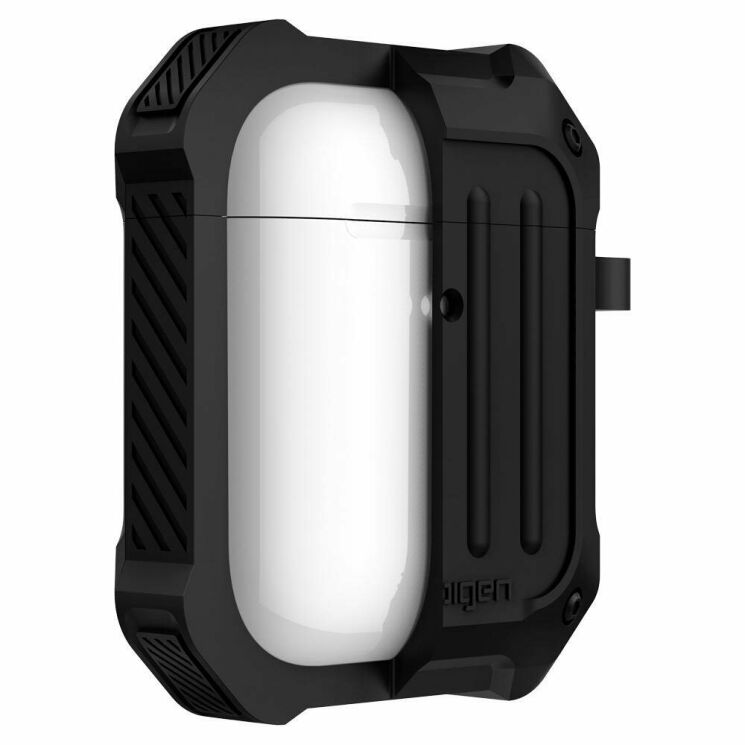 Защитный чехол Spigen (SGP) Tough Armor для Apple AirPods 1 / 2 - Black: фото 2 из 14
