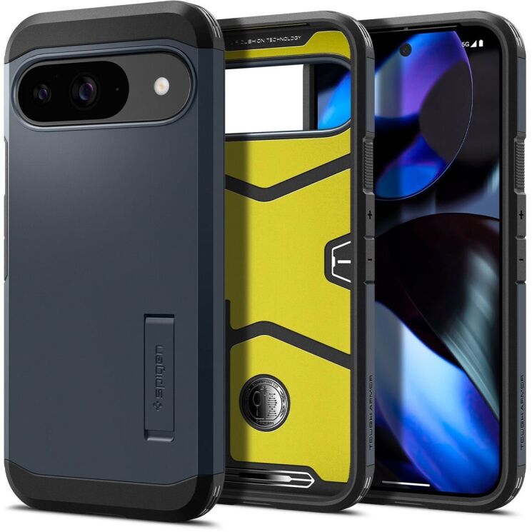 Защитный чехол Spigen (SGP) Tough Armor для Google Pixel 9 / 9 Pro - Metal Slate: фото 1 из 16