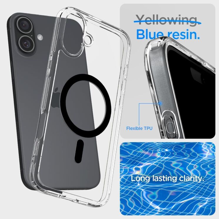 Защитный чехол Spigen (SGP) Ultra Hybrid (MagFit) для Apple iPhone 16 (ACS08210) - Digital Camo: фото 11 из 13