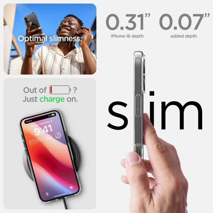 Защитный чехол Spigen (SGP) Ultra Hybrid (MagFit) для Apple iPhone 16 (ACS08210) - Digital Camo: фото 12 из 13