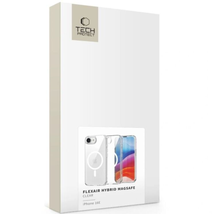 Защитный чехол Tech-Protect FlexAir Hybrid MagSafe для Apple iPhone 16e - Clear: фото 2 из 7