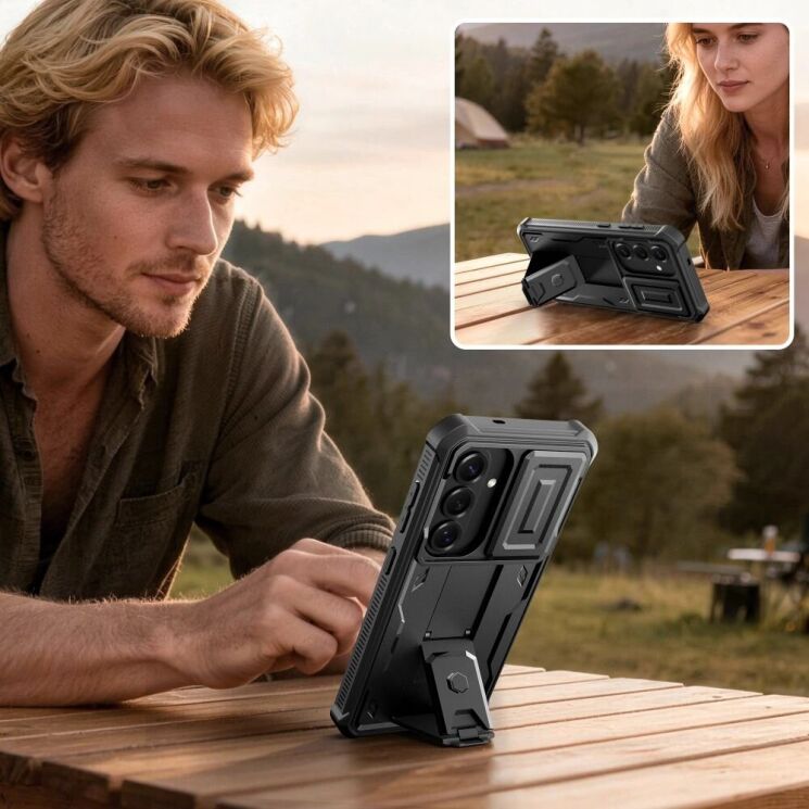 Защитный чехол Tech-Protect Kevlar Cam 2 Set для Samsung Galaxy S26 (S942) - Black: фото 4 из 8