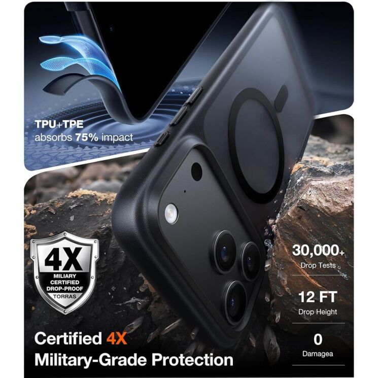 Защитный чехол TORRAS Guardian-Mag (with MagSafe) для Apple iPhone 18 Pro Max - Blue (423802L) Защитный чехол TORRAS Guardian-Mag (with MagSafe) для Apple iPhone 18 Pro Max - Blue: фото 5 из 10